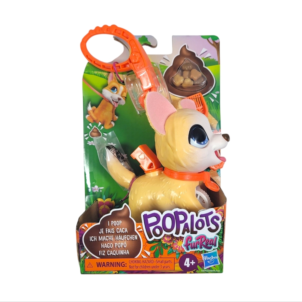 FurReal Poopalots Lil' Wags Interactive Puppy, Pet Toy, Connectible Leash System